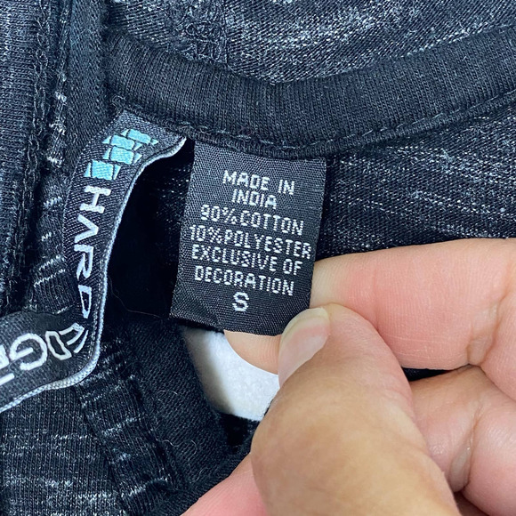 Men's Hard Edge Muscle Tee with Hoodie and Kangaroo Pocket Shirt Small - Picture 3 of 5